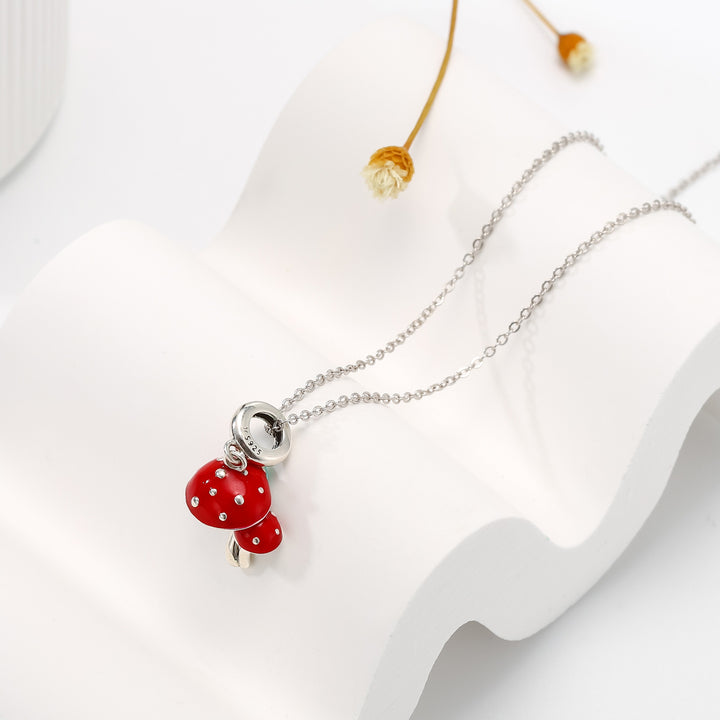 Selenichast Mushroom Silver Necklace