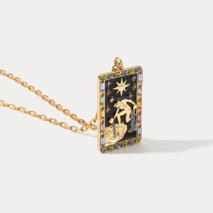 The Star Tarot Enamel Necklace