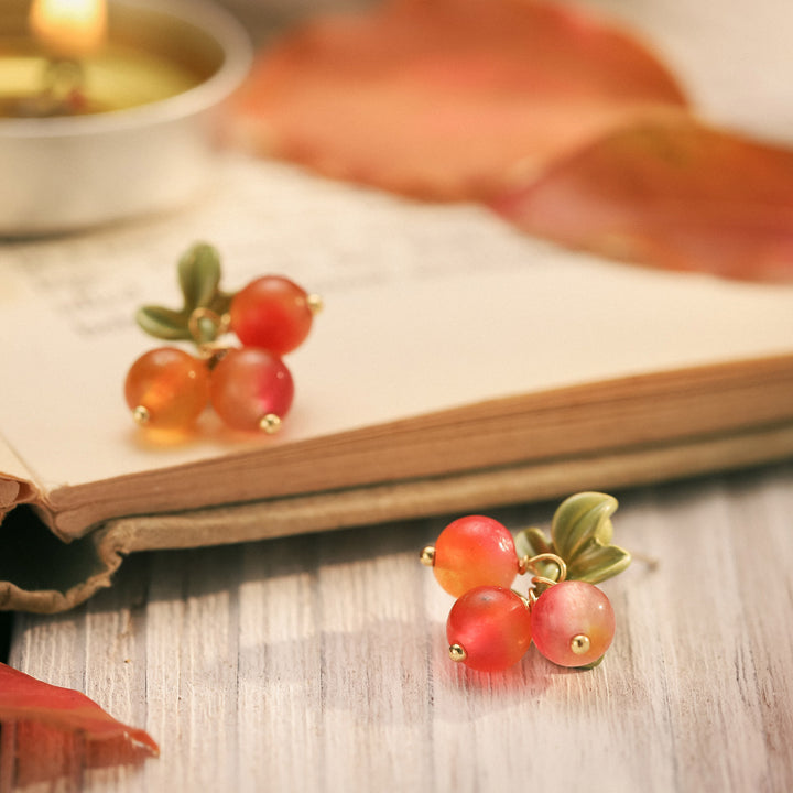 berry stud earrings autumn jewelry