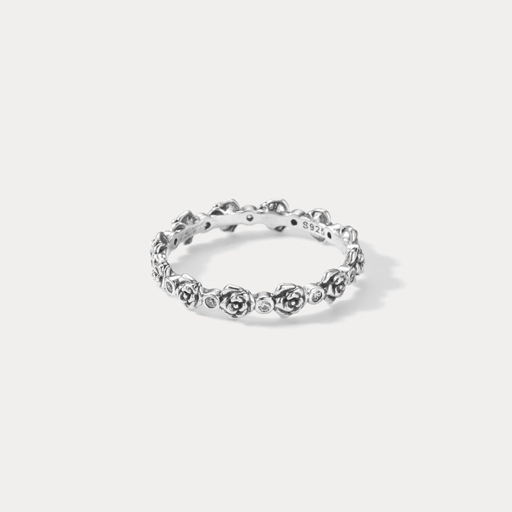 Sterling Silver Romantic Rose Ring