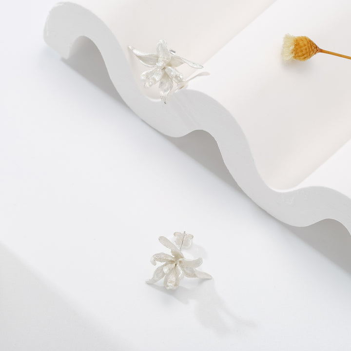 Iris Flower Stud Nature Earrings
