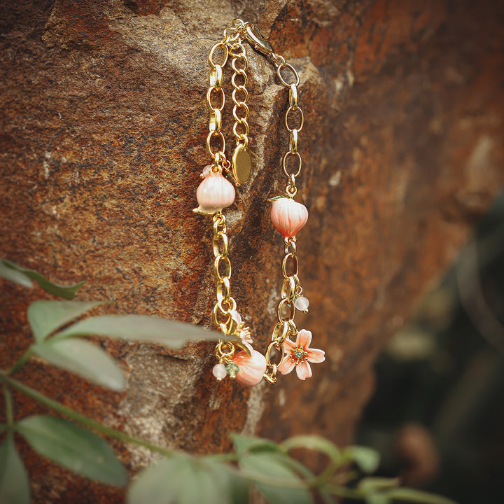 peach blossom vintage bracelet