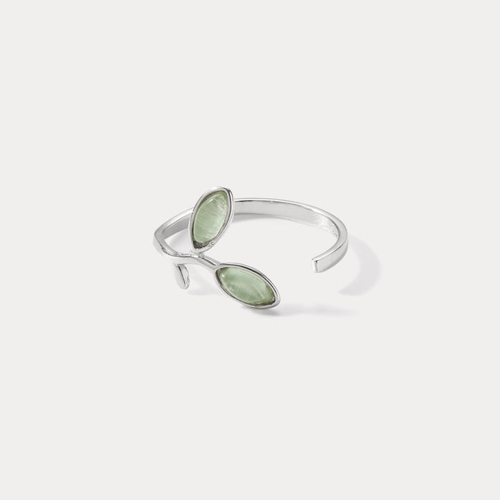 Hopeful Leaves Opal Ring