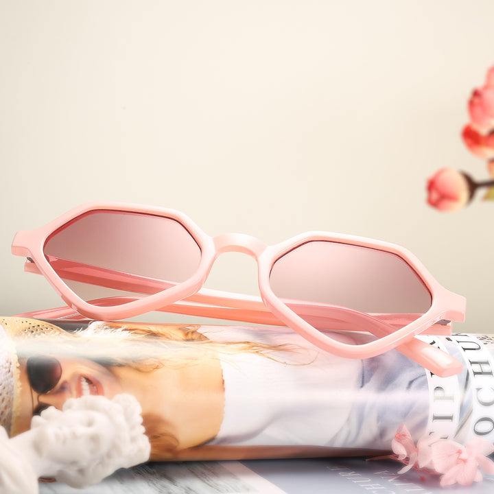 Pink Polygonal Sunglasses