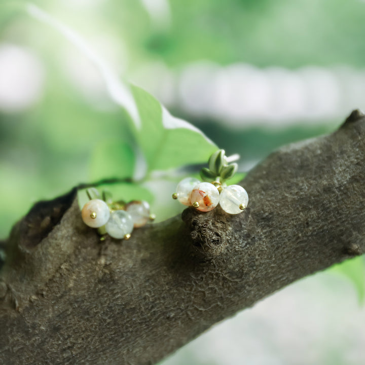 Gooseberry Stud Leaves Earrings