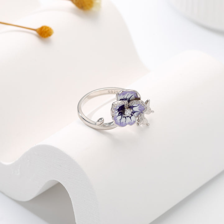 Pansy Butterfly Open Ring