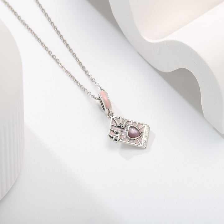 Pink Tarot Pendant Necklace