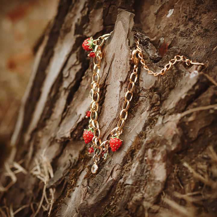 Strawberry Dainty Bracelet