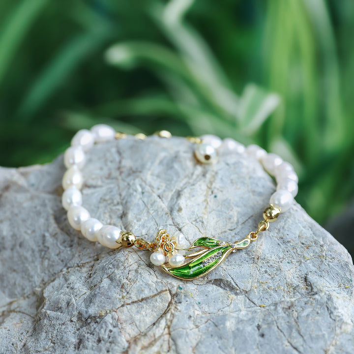 Lily Of The Valley Pearl Pearl Wedding Bracelet