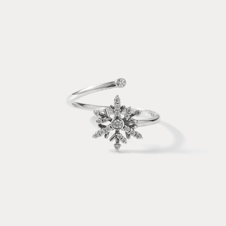 Selenichast Silver Snowflake Ring