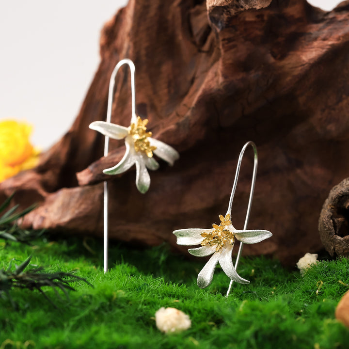 Selenichast Osmanthus Fragrans Hook Sterling Silver Earrings