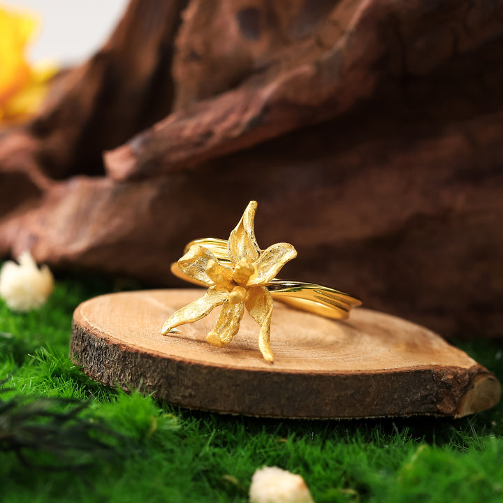 Iris Flower Open Ring