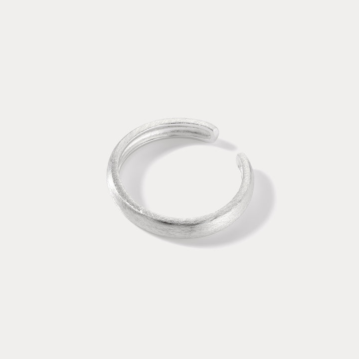 Silver Frosted Engagement Ring