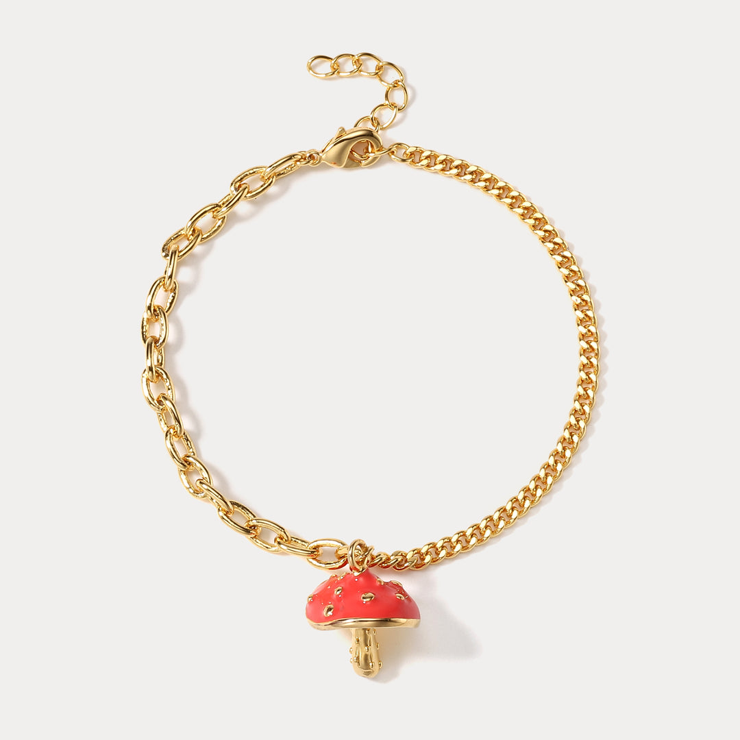 Mushroom Chain Bracelet