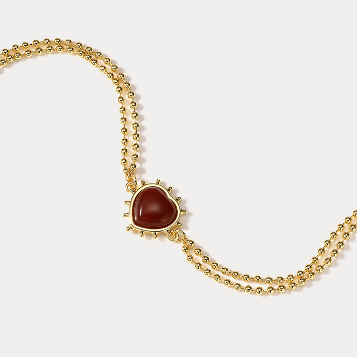 Vintage Romantic Heart Chocolate Bracelet