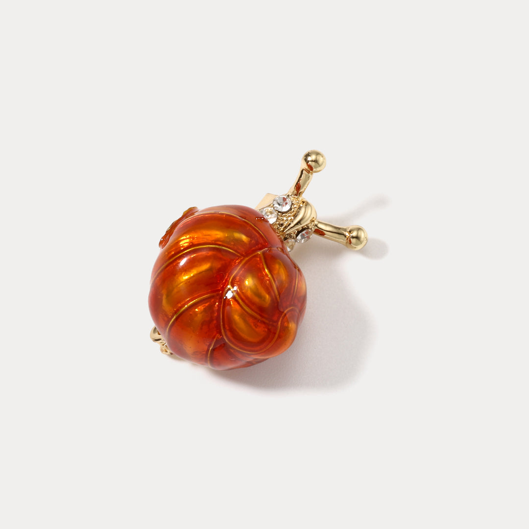 Snail Enamel Brooch Nature Jewelry