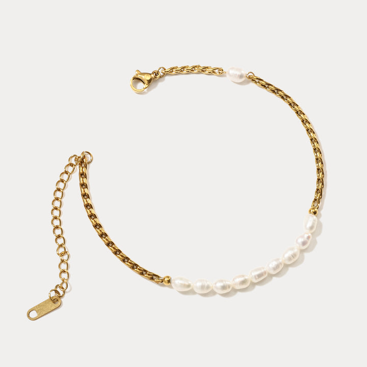 Fish Bone Pearl Anklet