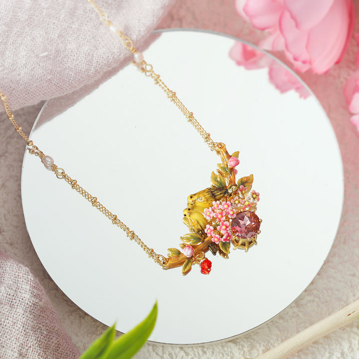 Lovely Canary Diamond Station Necklace