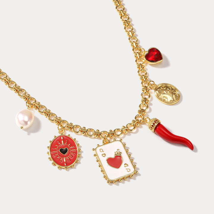 Queen's Love Chain Pearl Necklace