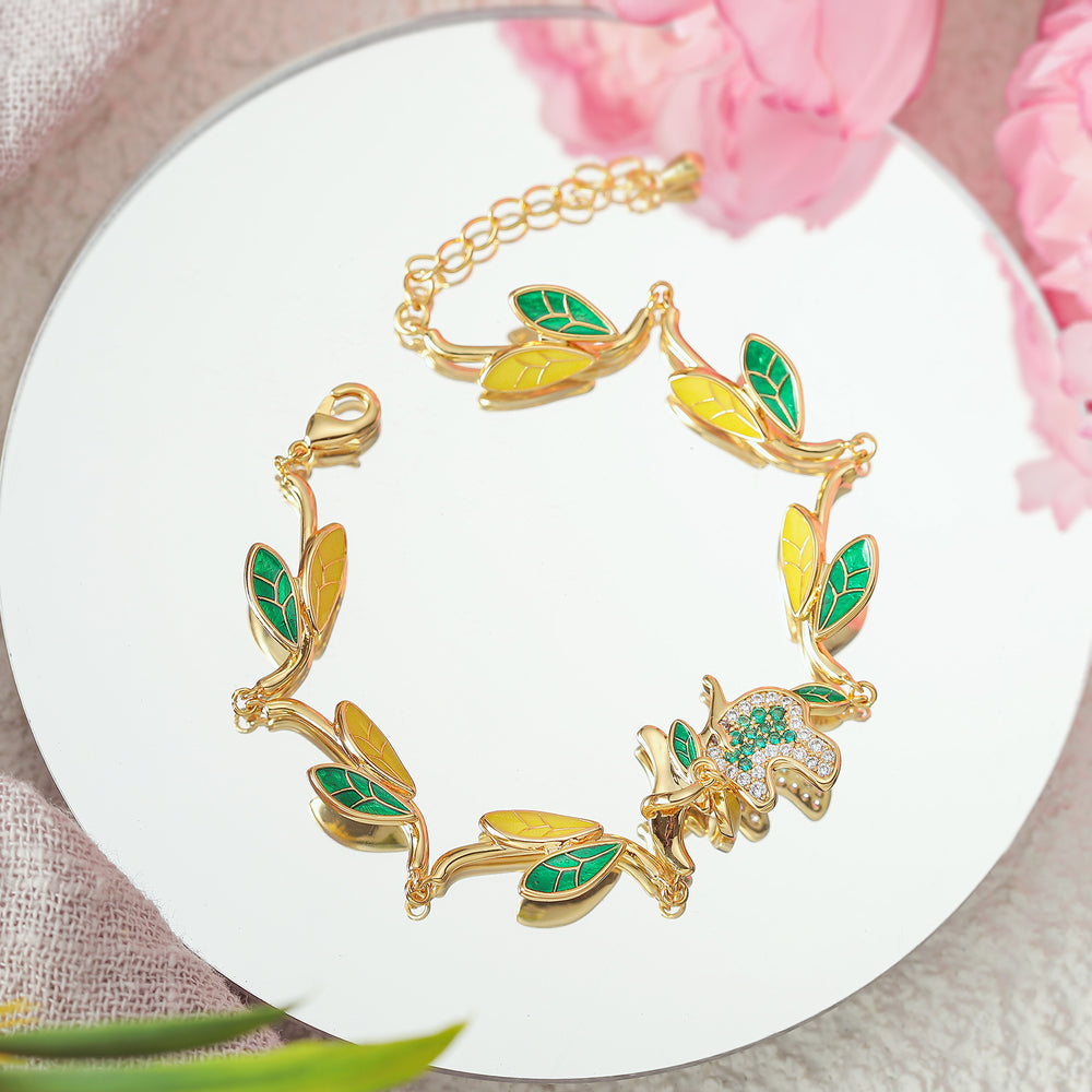 Green Leaf Clover Bracelet
