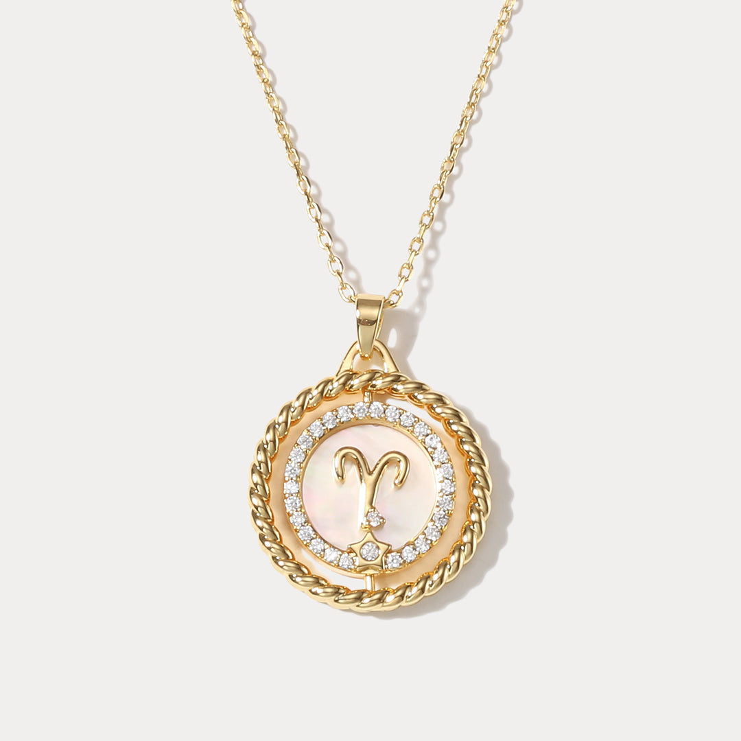 Selenichast Aries Galaxy Constellation Pendant Necklace