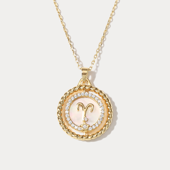 Selenichast Aries Galaxy Constellation Pendant Necklace