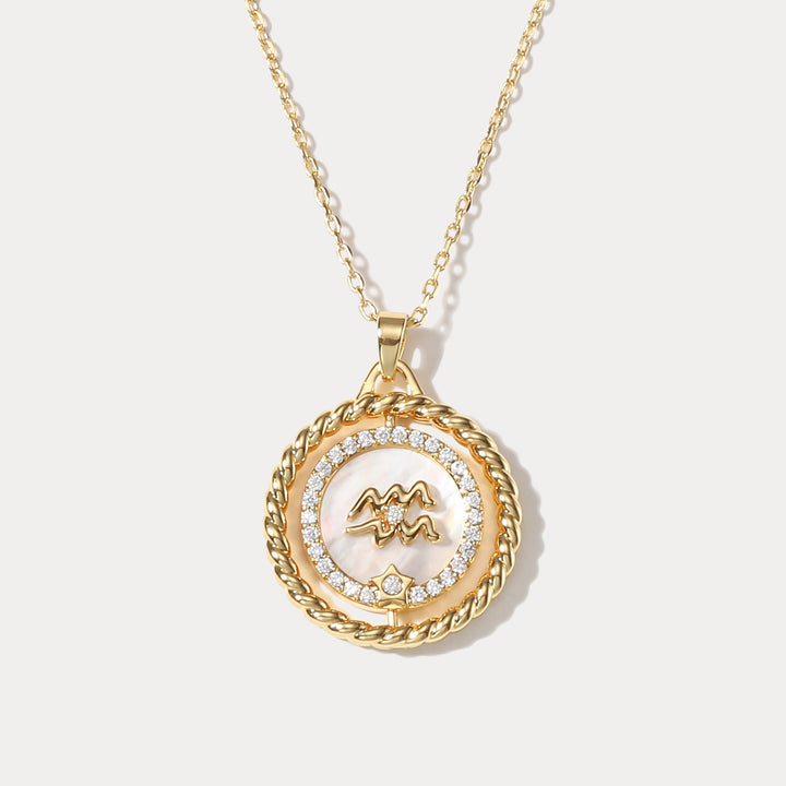 Selenichast Aquarius Galaxy Constellation Pendant Necklace