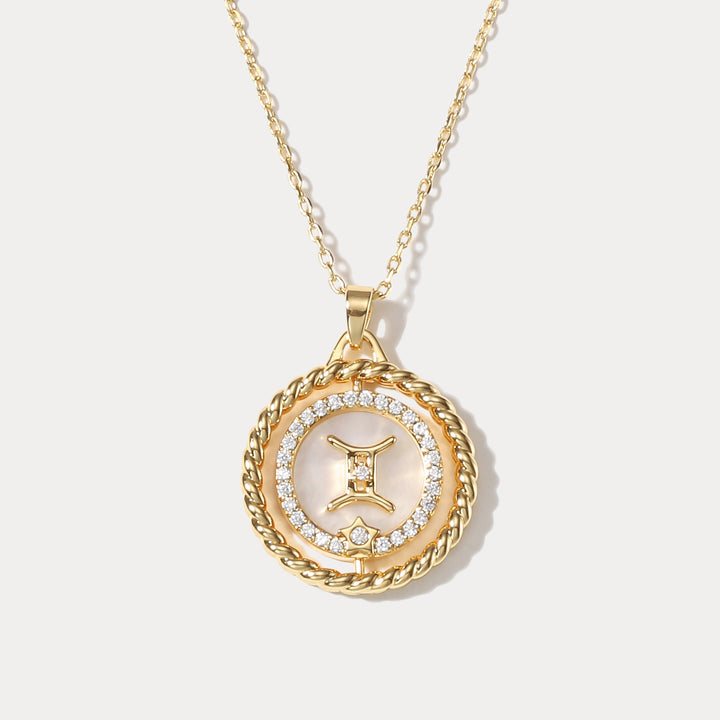 Selenichast Gemini Galaxy Constellation Pendant Necklace