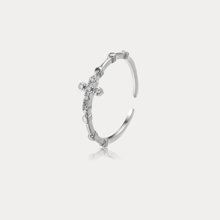 Selenichast Silver Cross Ring