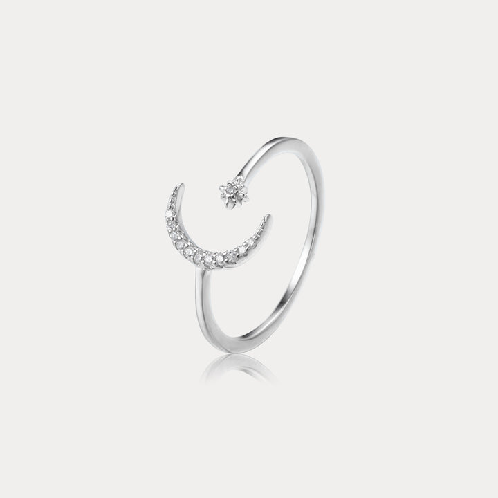 Selenichast Silver Moon Ring