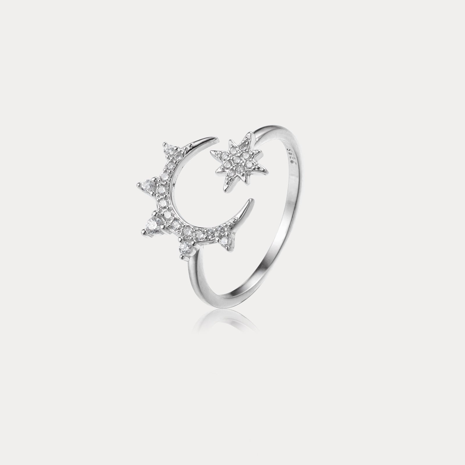 Selenichast Eight-pointed Star & Moon Ring