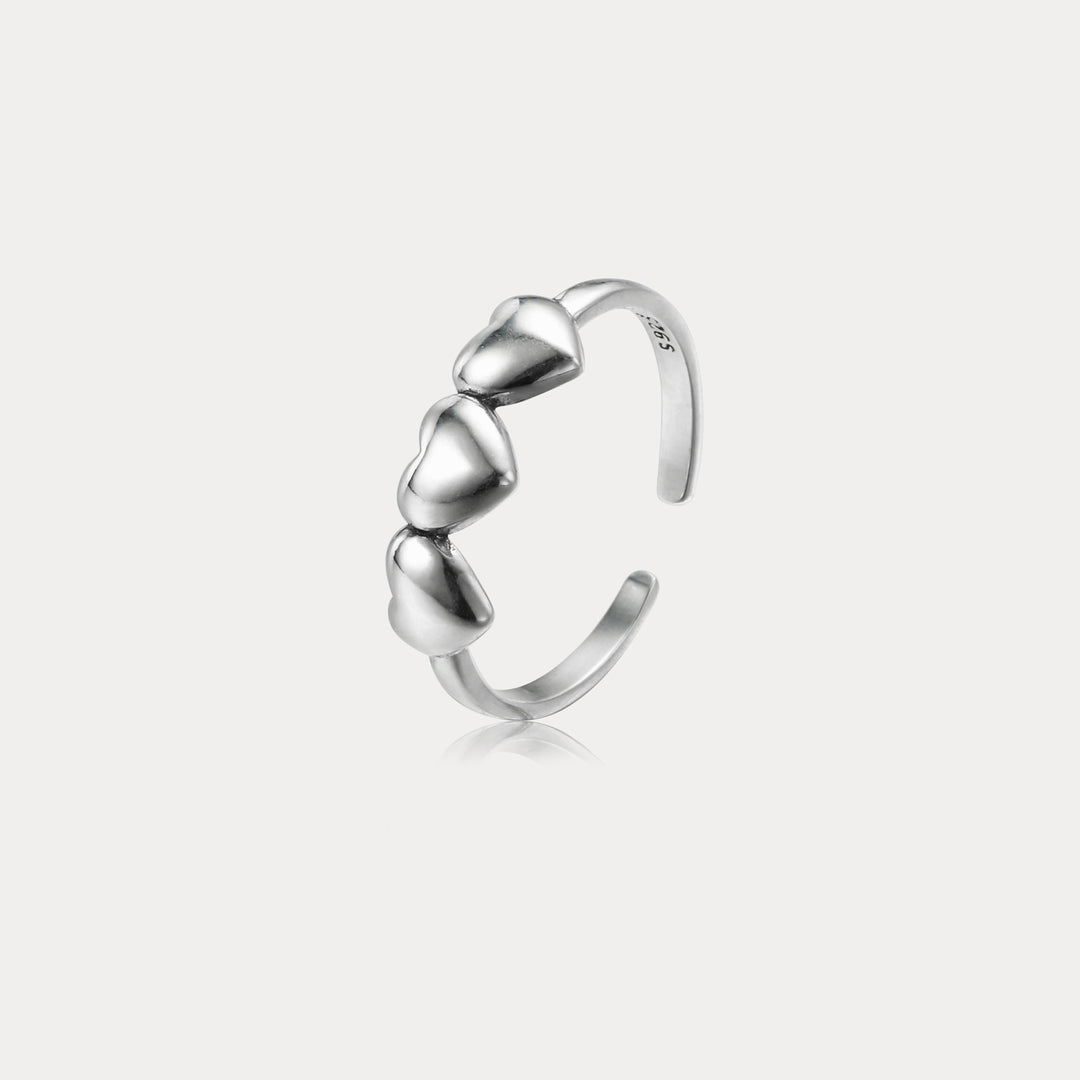 Selenichast Silver Heart Ring
