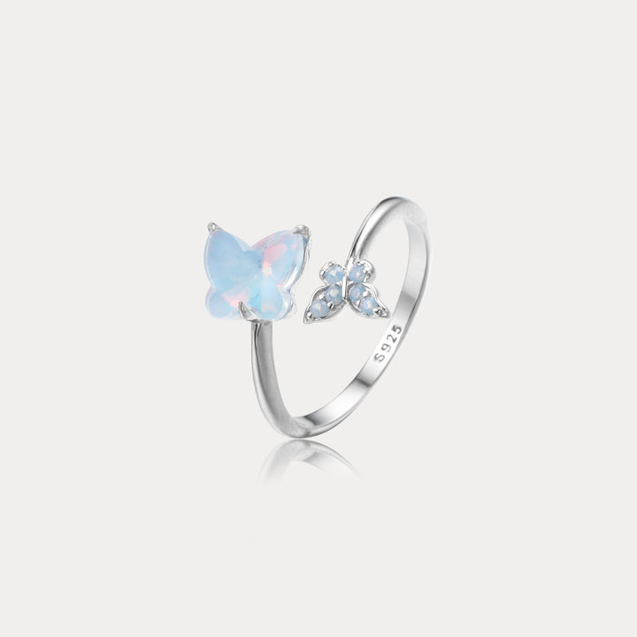 Winter Butterfly Opal Ring