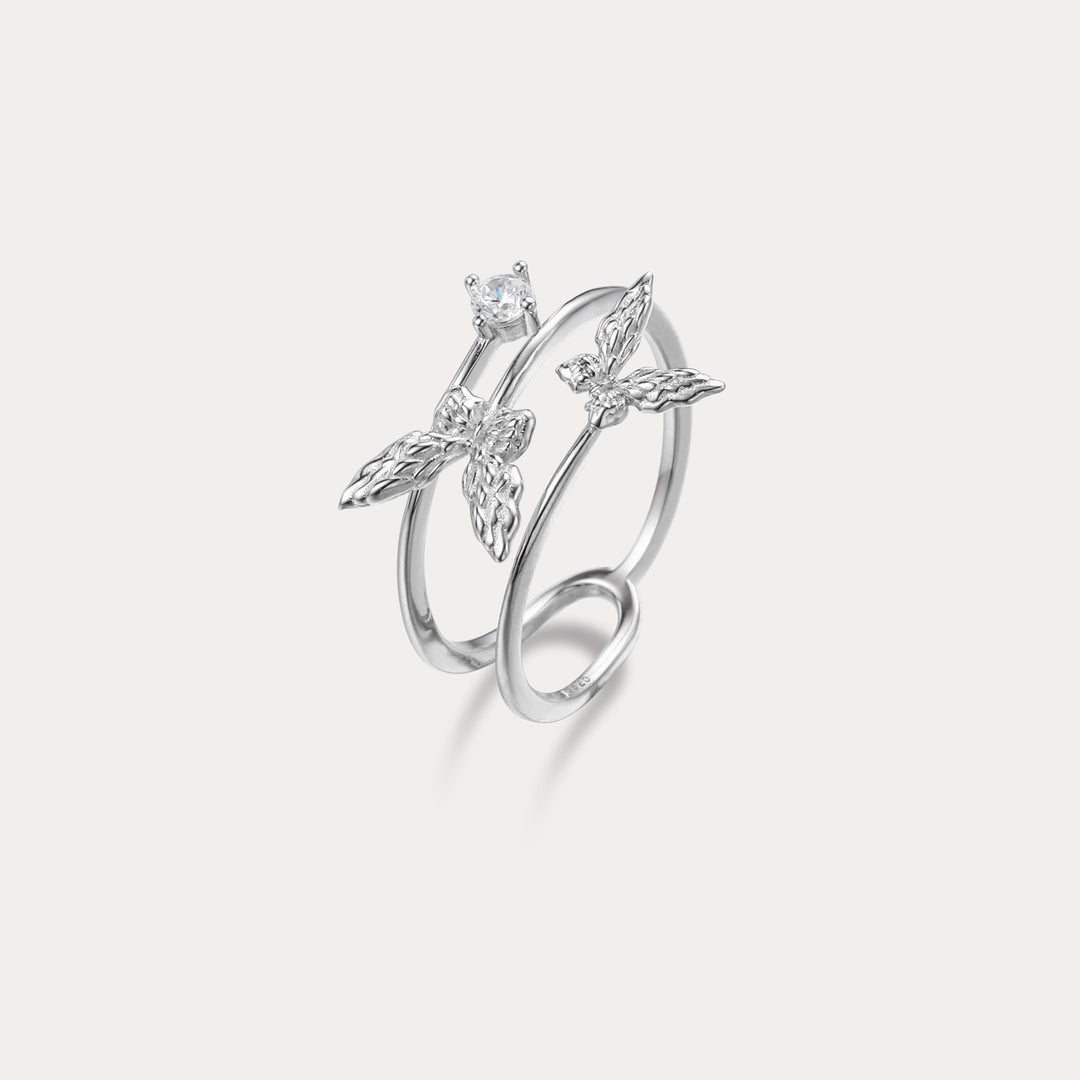 Selenichast Butterfly Pin Ring
