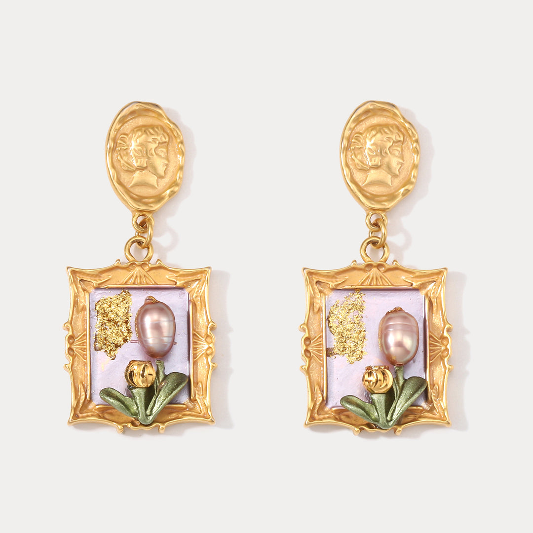 Selenichast Antique Tulip Earrings