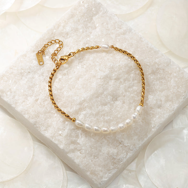 Gold Pearl Anklet