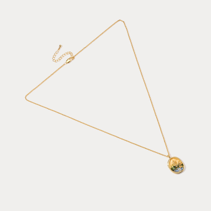 Country Cornfield Long Chain Necklace