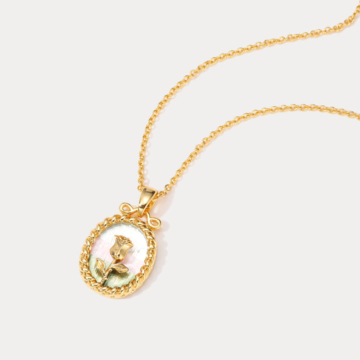 Wild Golden Rose Necklace