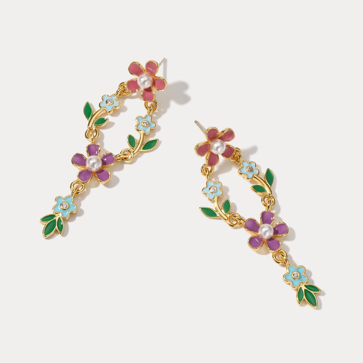 Purple Blossom Earrings