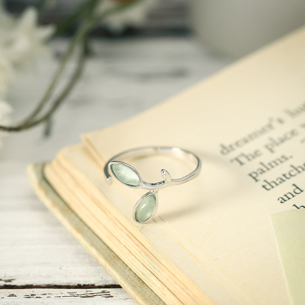 Sterling Silver Hopeful Leaves Ring