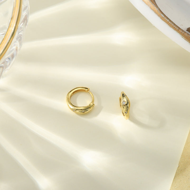 Octagram Star Hoop Stylish Earrings