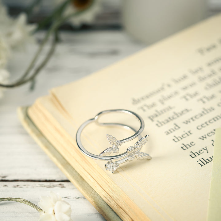 Butterfly Pin Nature Rings