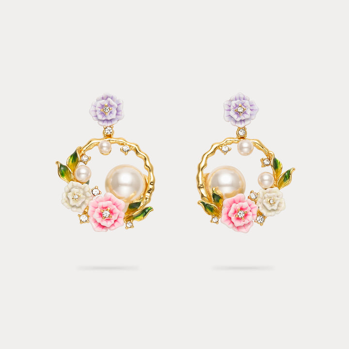 Selenichast Wild Rose Garland Earrings