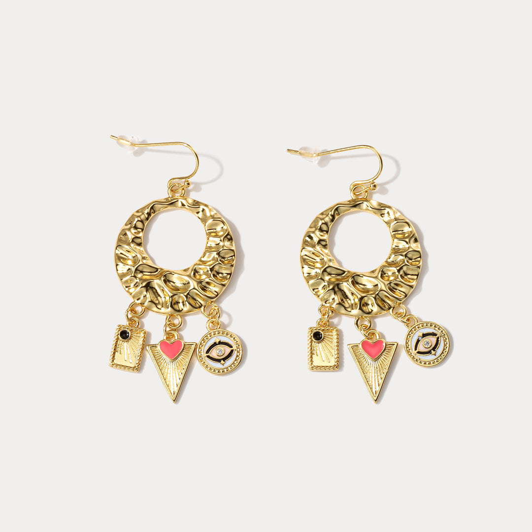 Selenichast Assorted Shape Hoop Earrings