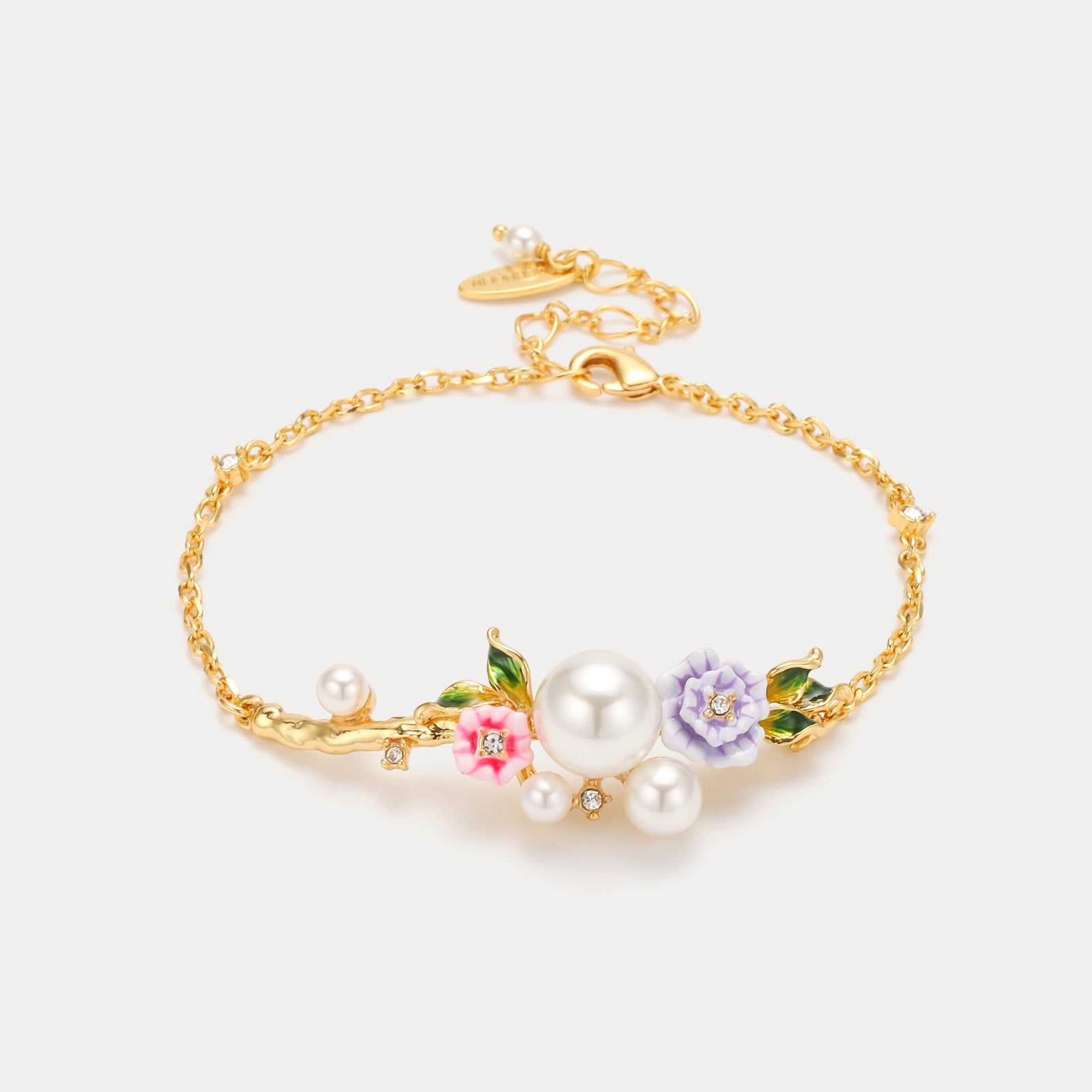 Wild Rose Real Pearl Bracelet
