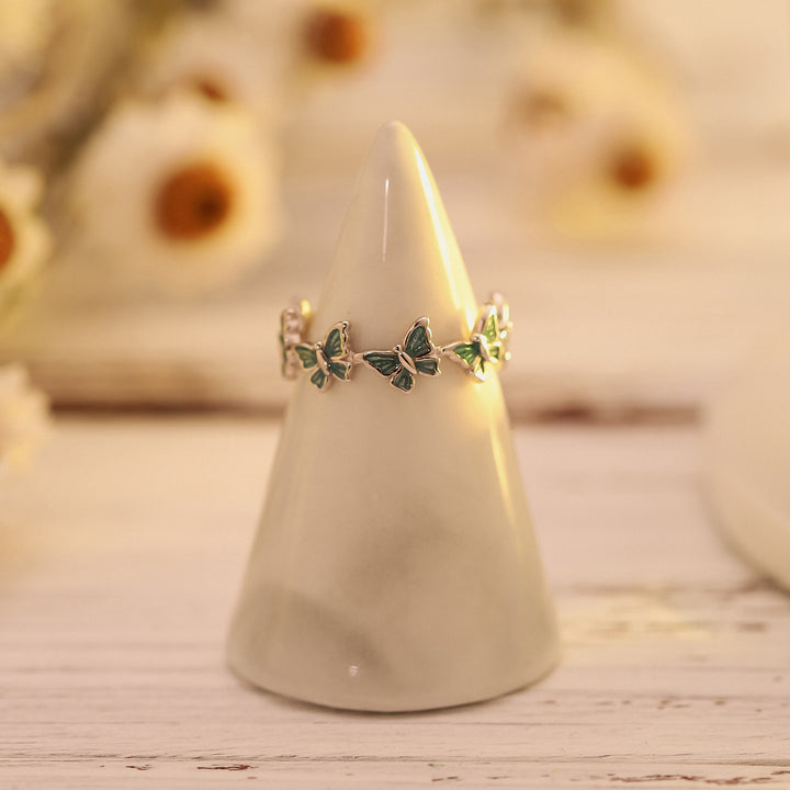 Blue Butterfly Engagement Ring