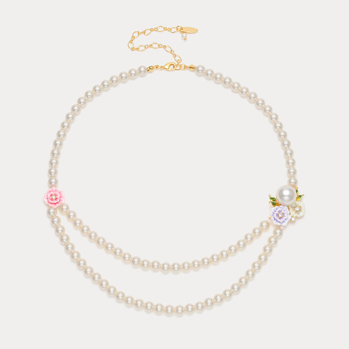 Wild Flower Pearl Gold Necklace