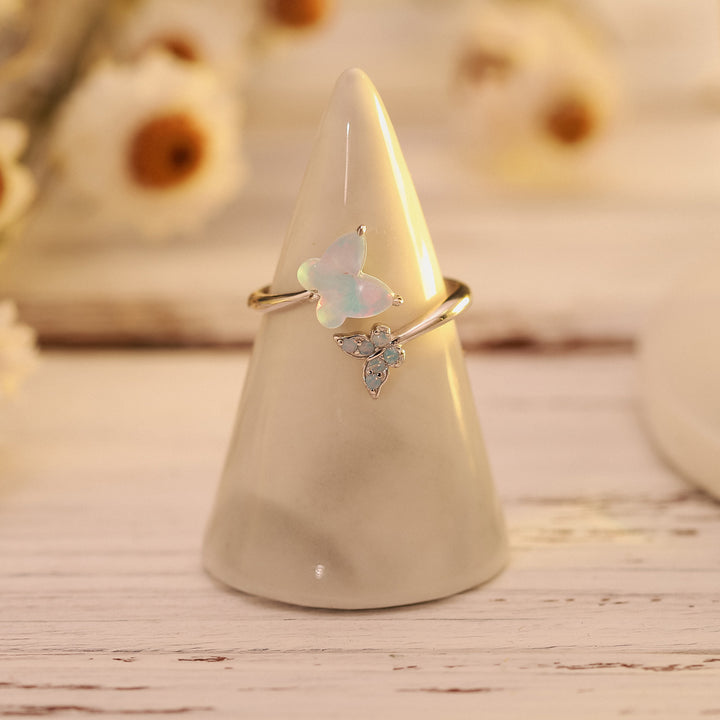Winter Butterfly Nature Ring