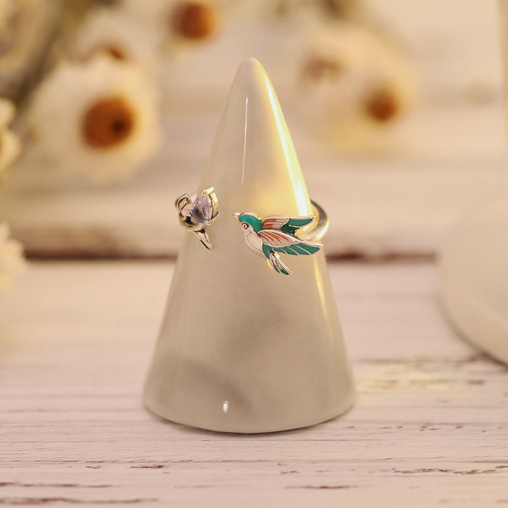Sterling Silver Hummingbird Ring