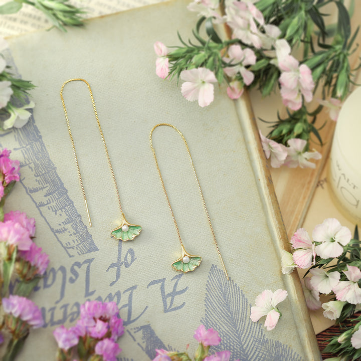 Garden Ginkgo Leaf Earrings